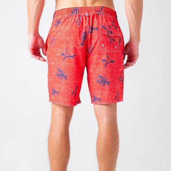Johnnie-O Brisbane Malibu Red Swim Trunks board shorts Men’s M - Picture 4 of 12